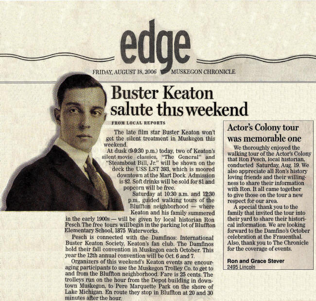 12th Annual Buster Keaton Celebration Muskegon, MI